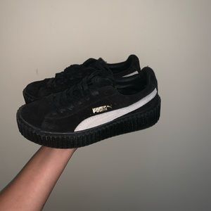 Puma X Fenty black suede creepers
